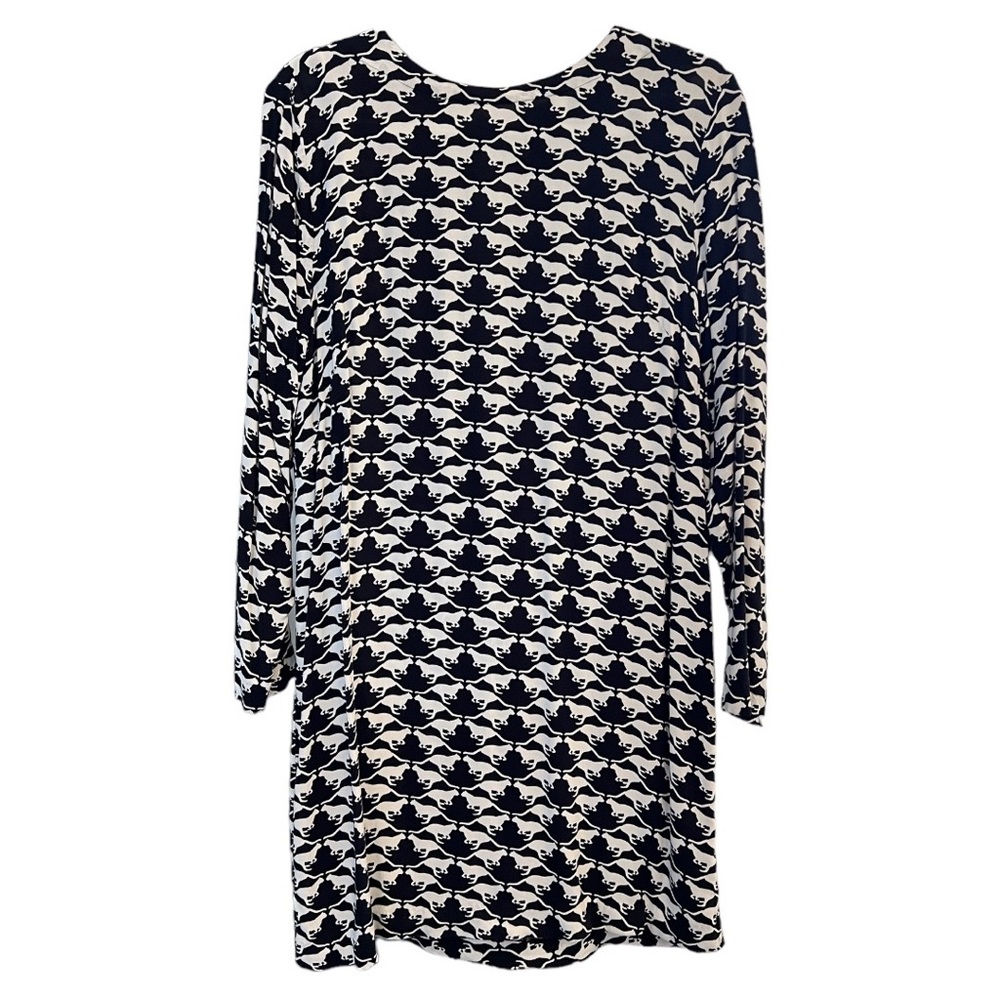 H&M Cat Print Long-Sleeve Dress